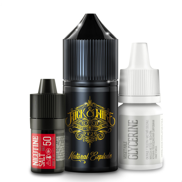 Рідина для вейпа WICK&WIRE SALT Natural Explode 30мл