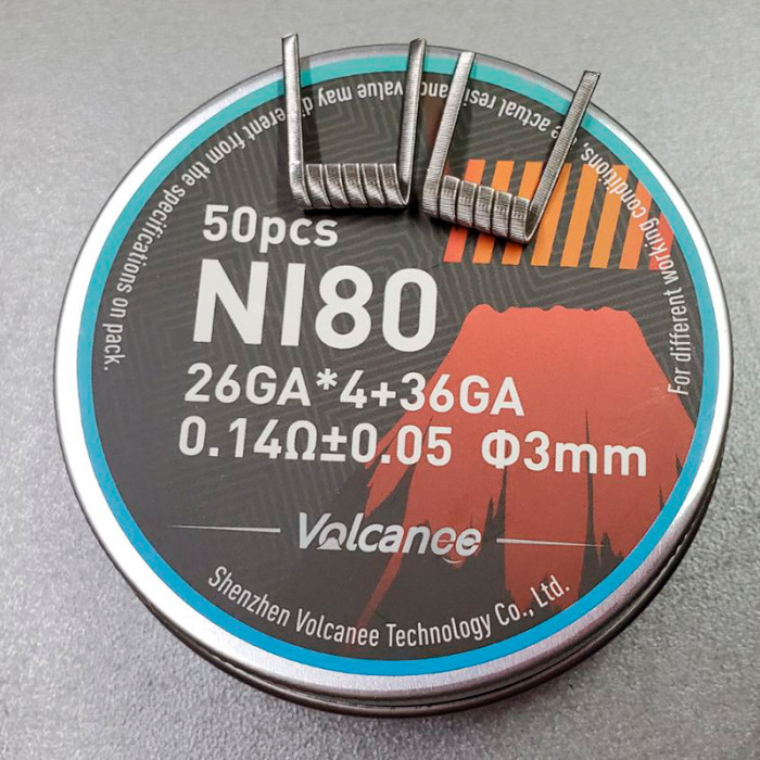 Спіраль Fused Clapton Ni80 26GA*4 36GA