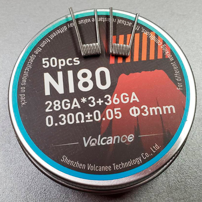 Спіраль Fused Clapton Ni80 28GA*3 36GA
