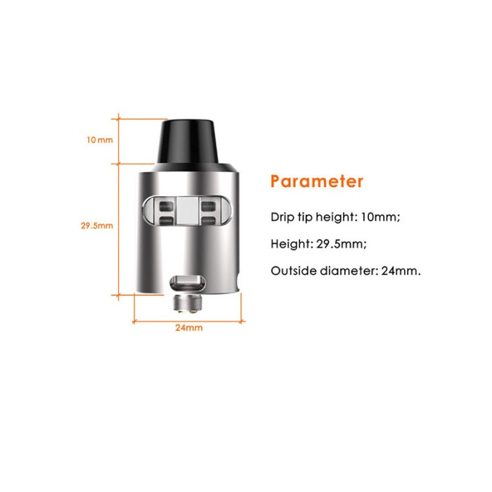 Дріп-атомайзер Geekvape Tsunami 24 RDA Glass Black