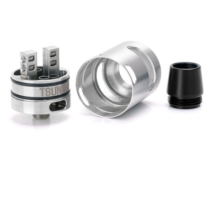 Дріп-атомайзер Geekvape Tsunami 24 RDA Glass Silver