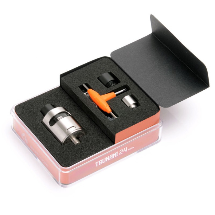 Дріп-атомайзер Geekvape Tsunami 24 RDA Glass Silver